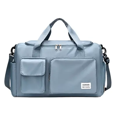 Light Blue Travel Bag for Women & Men Large Capacity