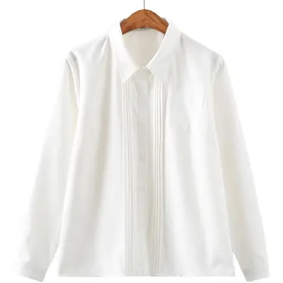White Loose Sleeve Summer Shirt for Students
