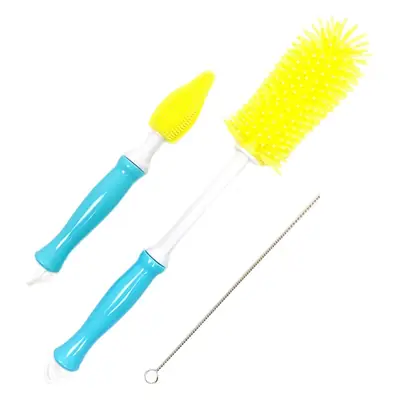 360 Degree Silicone Bottle Brush Long Handle Baby Bottle Cleaning