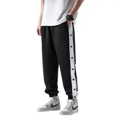 Men's Grey Crocodile-Striped Crocheted Pants