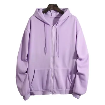 Men Full Zip Fleece Hoodie Yellow Casual Sportswear