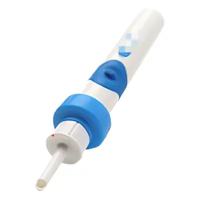 Blue White Electric Ear Cleaner with Soft Head