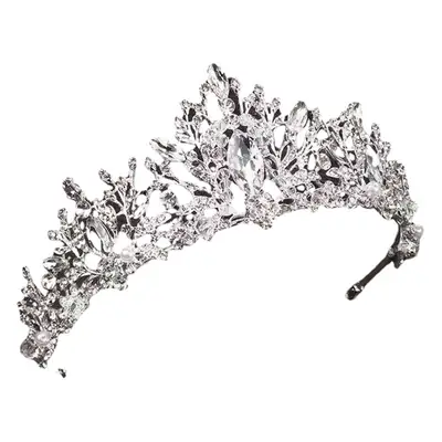 Bride Crown with Red Crystal Embellishment Gold
