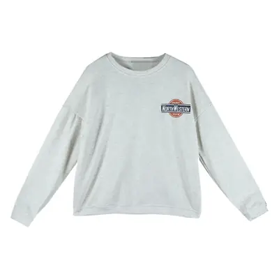 Women Long Sleeve Grey Sweatshirt with Logo 2025