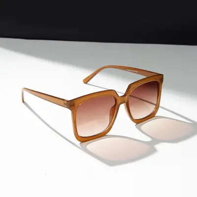 Xunge Square Sunglasses Beige Women Men