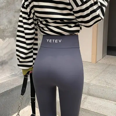 Women High-Waisted Stretchy Slimming Leggings Black