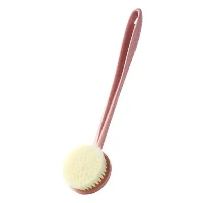 Yellow Long Handle Bath Brush for Back & Body Rub