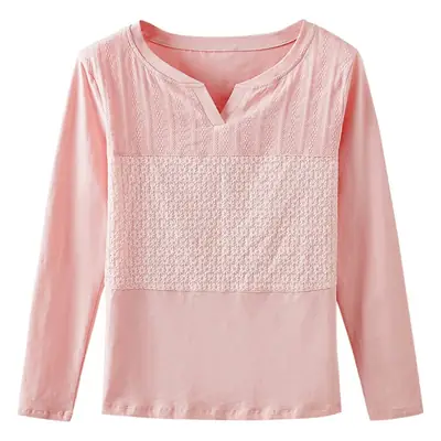 Women Green Embroidered Long Sleeve T-Shirt 2025