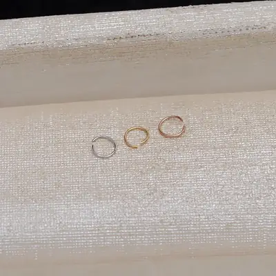 DIY 18K Gold Open Ring Necklace Buckle Ring Gold Small