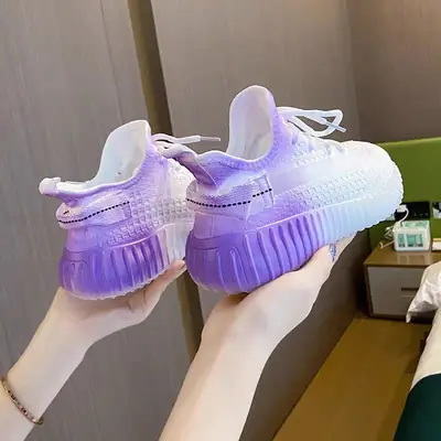Women's Purple Gradient Coconut Shoes Lightweight Breathable