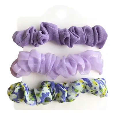 Pink Floral Hair Rings & Ropes Set of 3