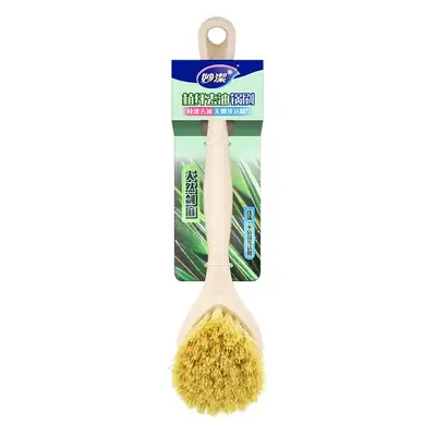 Miaojie Brush Pot Oil Washing Brush Long Handle Sisal Household Dish Brush