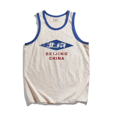 Pure Cotton Printed Vest for Men Women Loose Fit