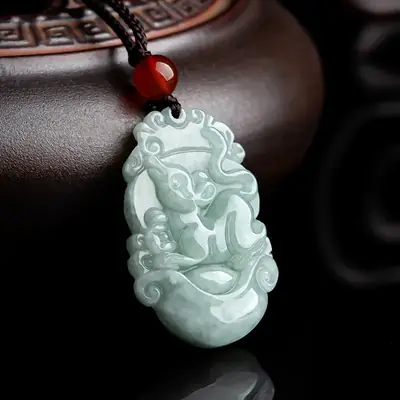 Natural Jade Zodiac Rat Ox Tiger Rabbit Dragon Snake Horse Sheep Monkey Chicken Dog Pig Pendant