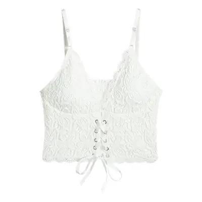 French Style Lace Camisole Women's Summer Underwear with Chest Pad Design