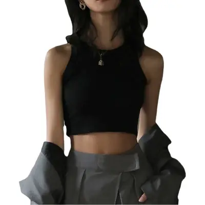 Women Summer Camisole White Short Bottoming Vest