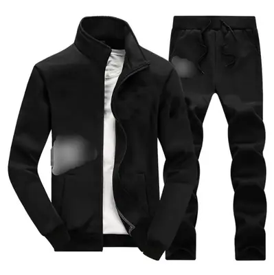 2021 Men's Navy Blue Cross-Border Sports Suit Long Sleeve