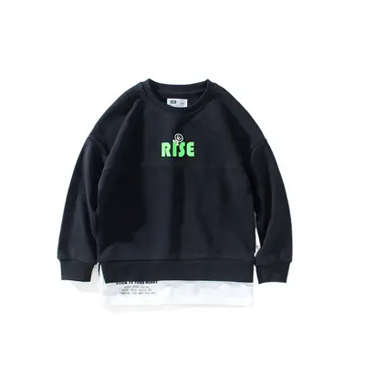 Blue Printed Sweatshirt for Boys Medium to Large