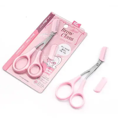 Pink Eyebrow Scissors Set for Beginners