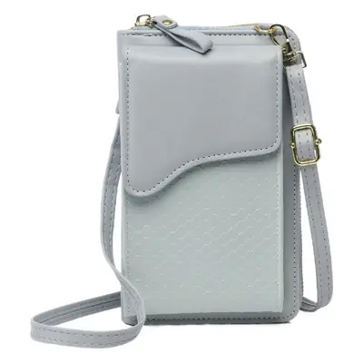 Light Blue Snake Shoulder Crossbody Wallet for Women