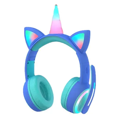 Cat Ear Unicorn Bluetooth Headset with Luminous Design