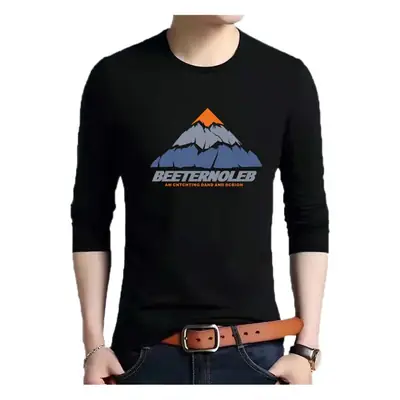 2021 Men Long Sleeve Printed T-Shirt Black
