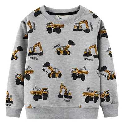 Boys Knitted Sweatshirt Gray 2026 Spring Autumn