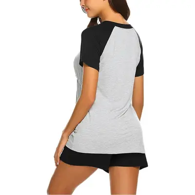 Pregnant Women Grey Black Shorts Set 2021