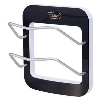Wall-Mounted Kitchen Pot Lid Storage Rack with Drain Plug