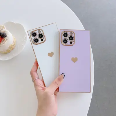 Yellow Apple 16Promax Phone Case with Love Design