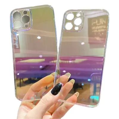 Rainbow Clear iPhone 15+14+13 Mobile Case