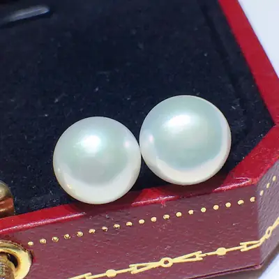 Natural Freshwater Pearl Earrings for Women 8-10mm S925 Silver