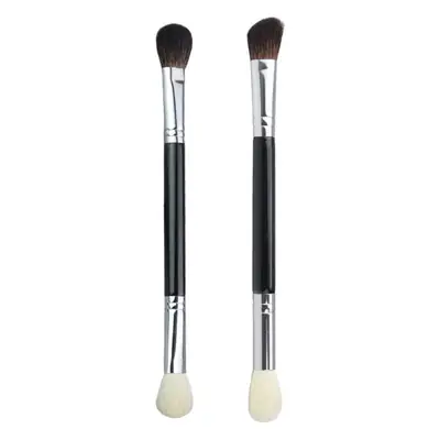 Double-Headed Makeup Brush for Face & Eye Use