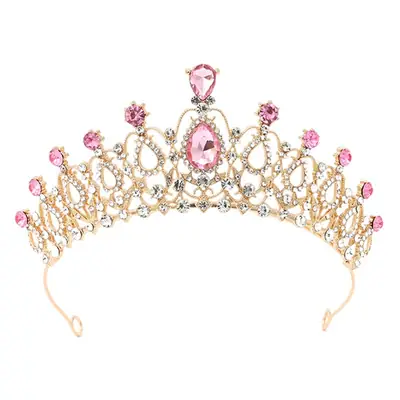 18-Yearold Princess Crown with Pink Crystal Accents