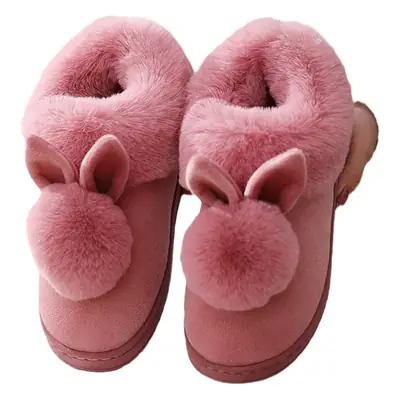 Cixi Cotton Slippers Women's Autumn and Winter Home Thick Sole Fur Plush Household Shoes Outer Wear Couple Warm Men's Winter