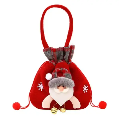 Green Wool Christmas Apple Gift Bag for Kids