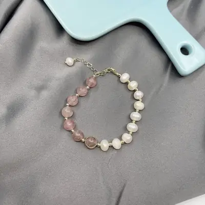 Peach Blossom Pearl Bracelet for Women