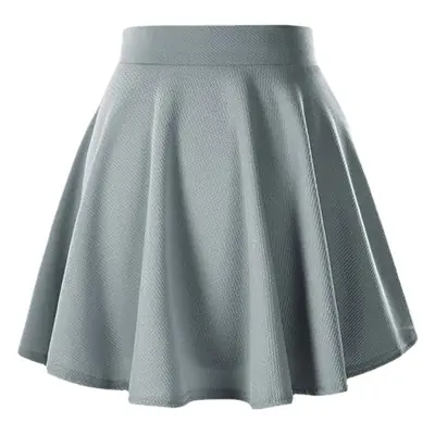 Women's Orange Stretch Flared Skirt Casual Mini