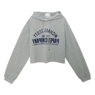 Women White Cotton Hoodie with "We Are Not Going" Print