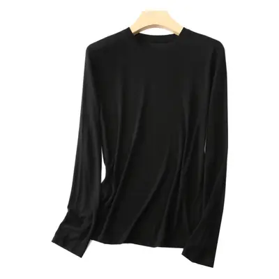 Women's Long Sleeve Silk Sunscreen Top Olive Green