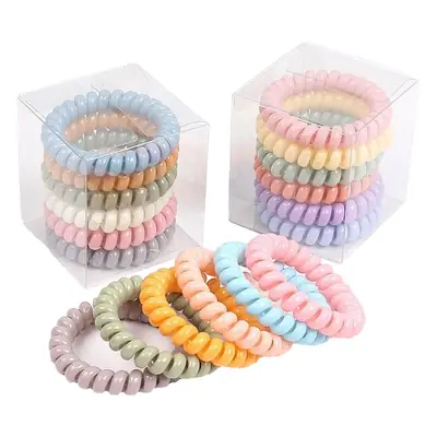 Korean Style Hair Rings 6 Pack Wash & Wear Rubber Ponytail