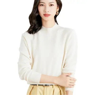 Women's Wool Half Turtleneck Blonnet 2025 Winter