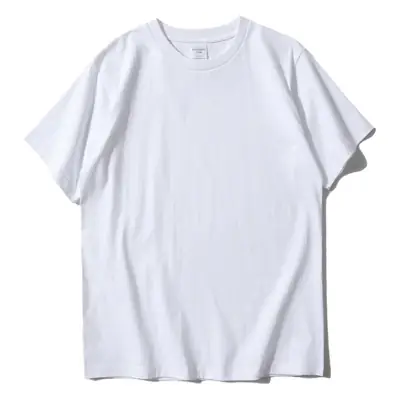 Men Cotton Short Sleeve T-Shirt Grey Crewneck