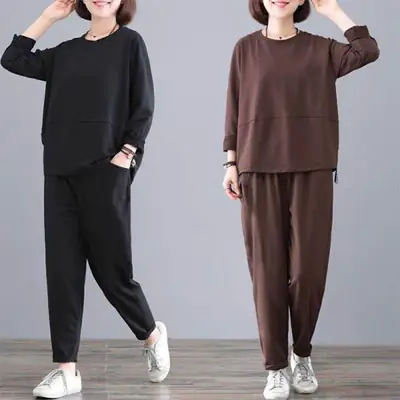 2021 Women's Brown Korean Style 2-Piece Suit