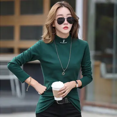 Elegant Knit Long Sleeve Shirt for Women Autumn Winter 2021