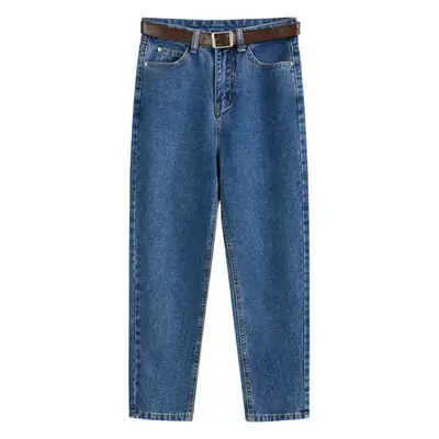 Women's Blue Denim Jeans Slim Fit Plus Size Radish Harem