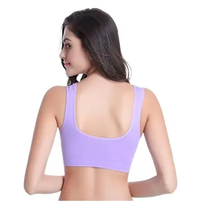 Women's Pink Seamless Sports Bra Yoga Fitness Bra
