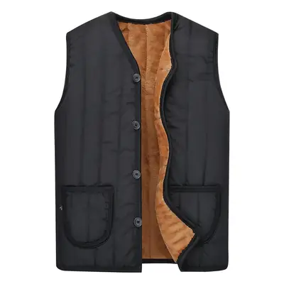Men's Black Puffer Vest Shoulder Waistcoat Style