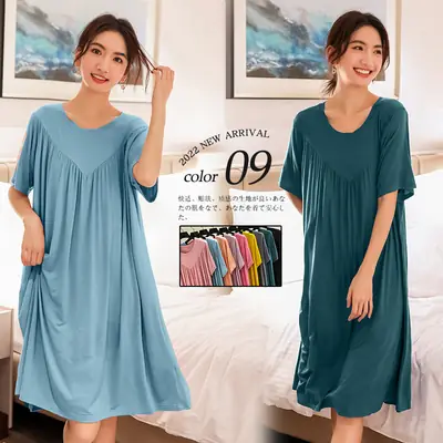 Women's Summer Loose Fit Nightgown Large Size