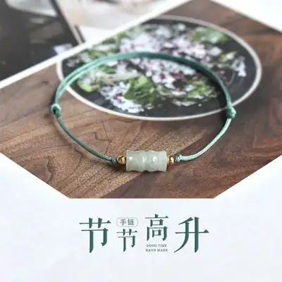 Jade Bamboo Joint Bracelet for Men Women